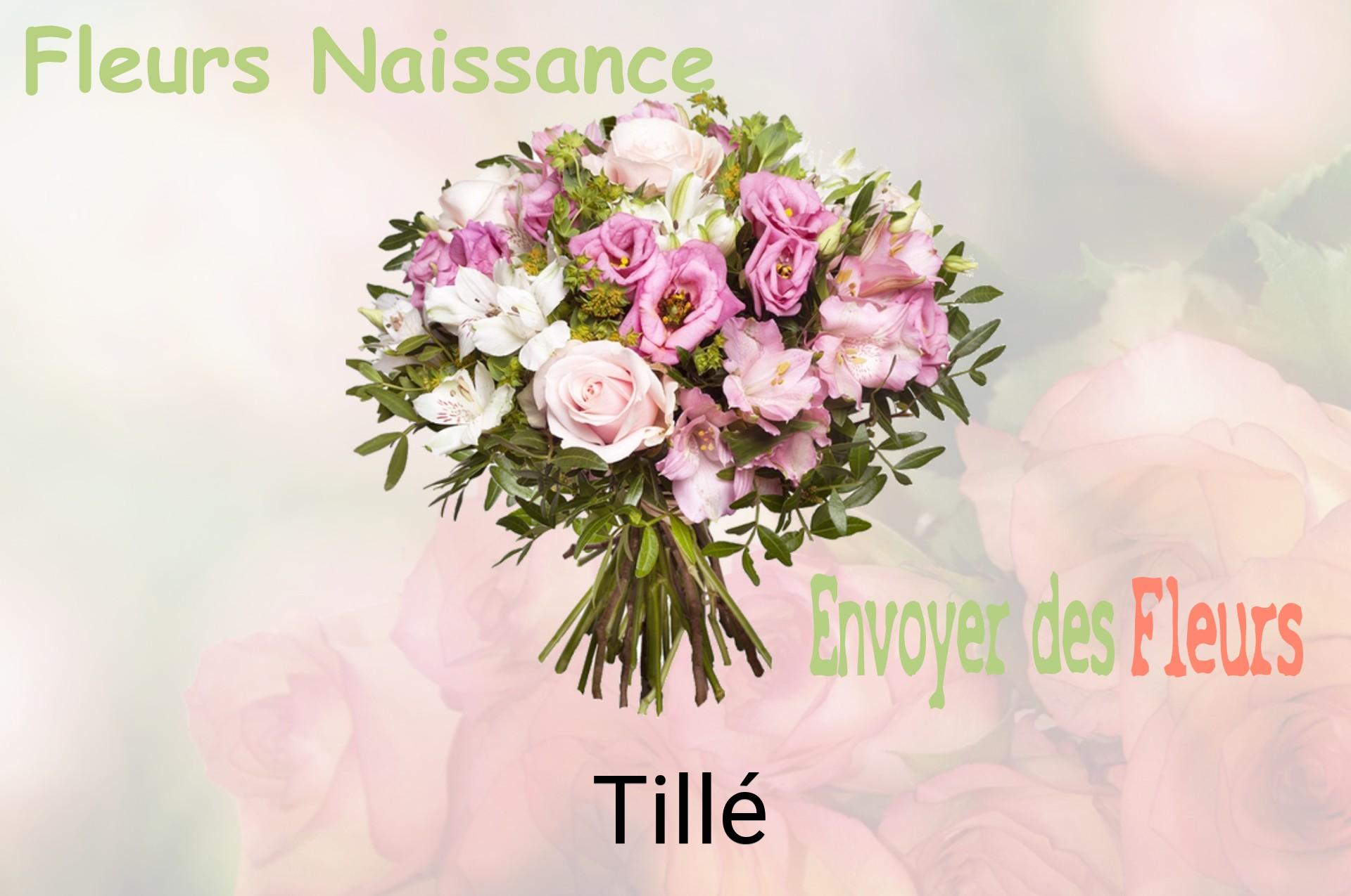 Bouquet de fleurs de naissance livré à Tillé